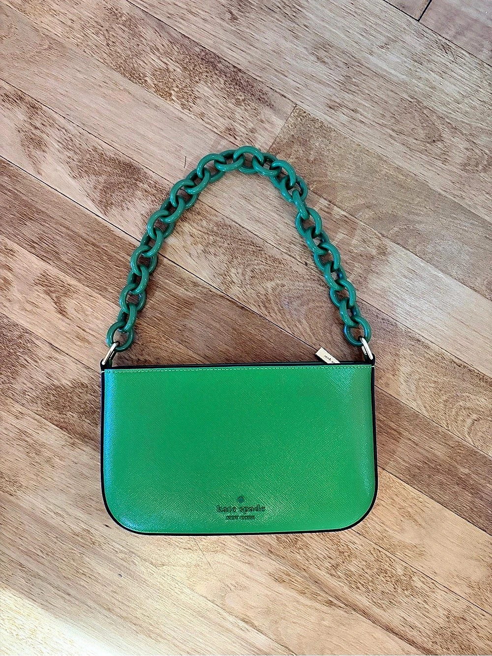Kate Spade Madison Pochette with Green Resij Chain